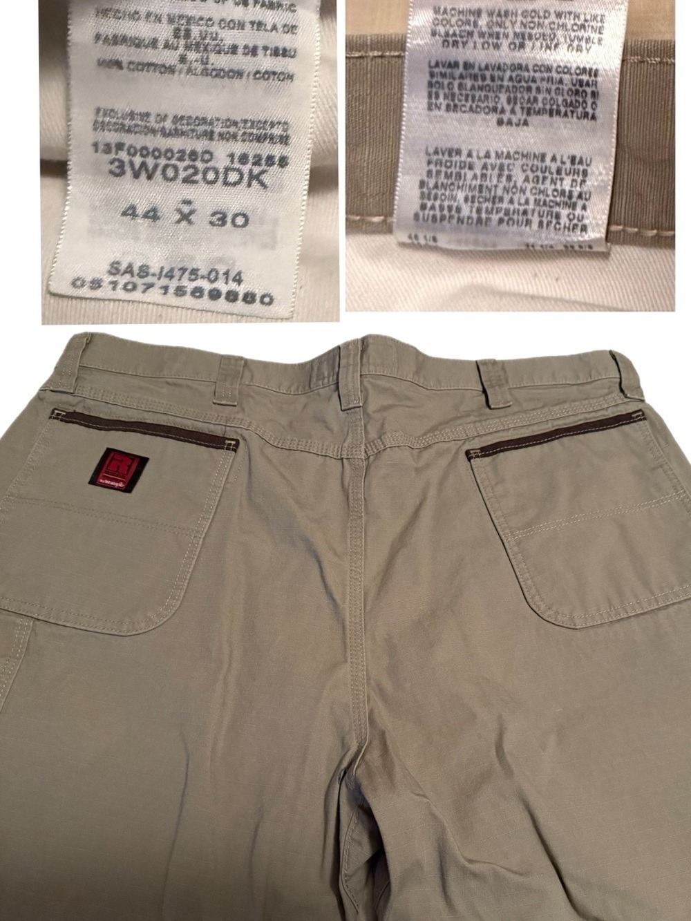 Wrangler Riggs Ristop Carpenter
Workwear Heavy Duty Pants. 44x30 khaki color - Picture 8 of 17